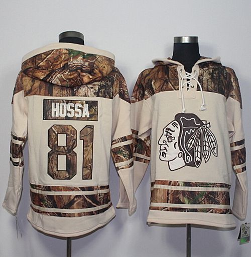 Blackhawks #81 Marian Hossa Cream/Camo Stitched NHL Jersey - Click Image to Close
